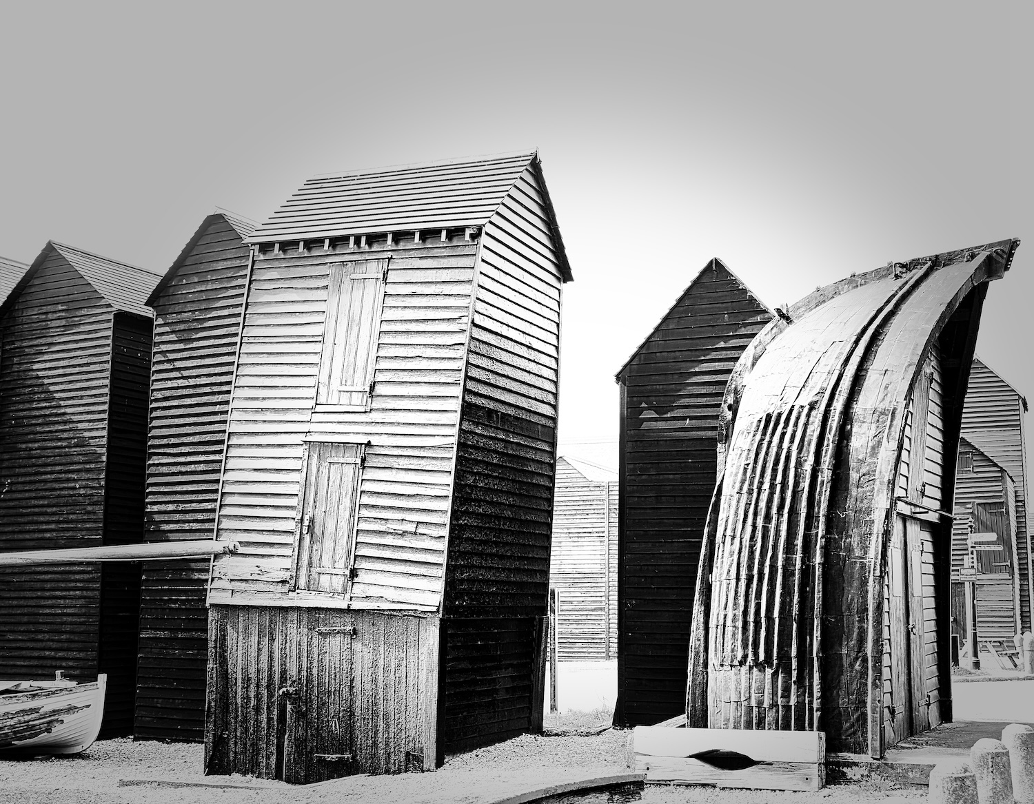 traditional fishing sheds in Hastings
