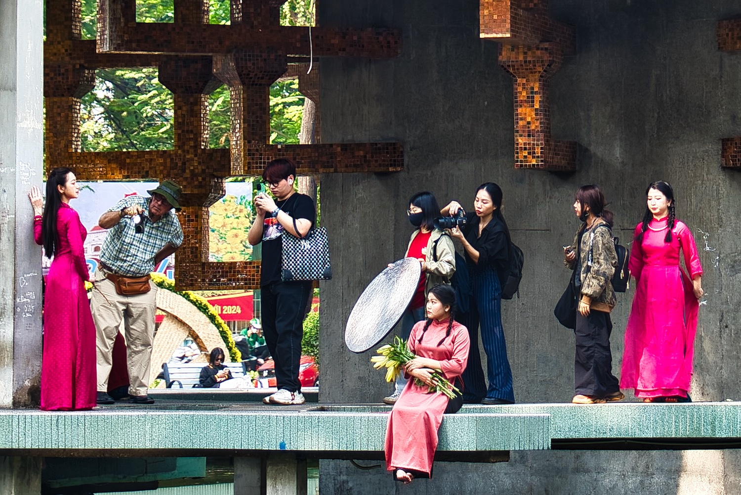 Tet photographs at Turtle Lake, Saigon, Vietnam