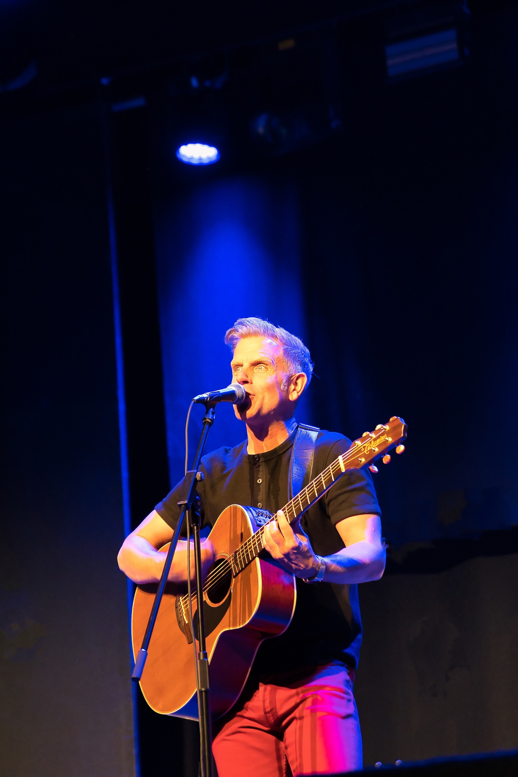 Foundation STone singer and guitarist on stage